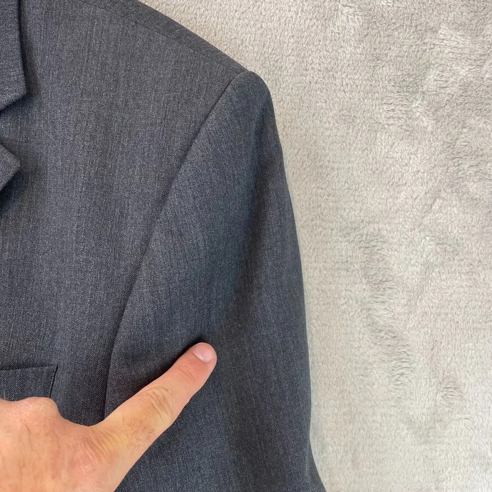 BANANA REPUBLIC Blazer Sport Coat Mens 44R‎ Gray Wool Three Button Jacket Modern